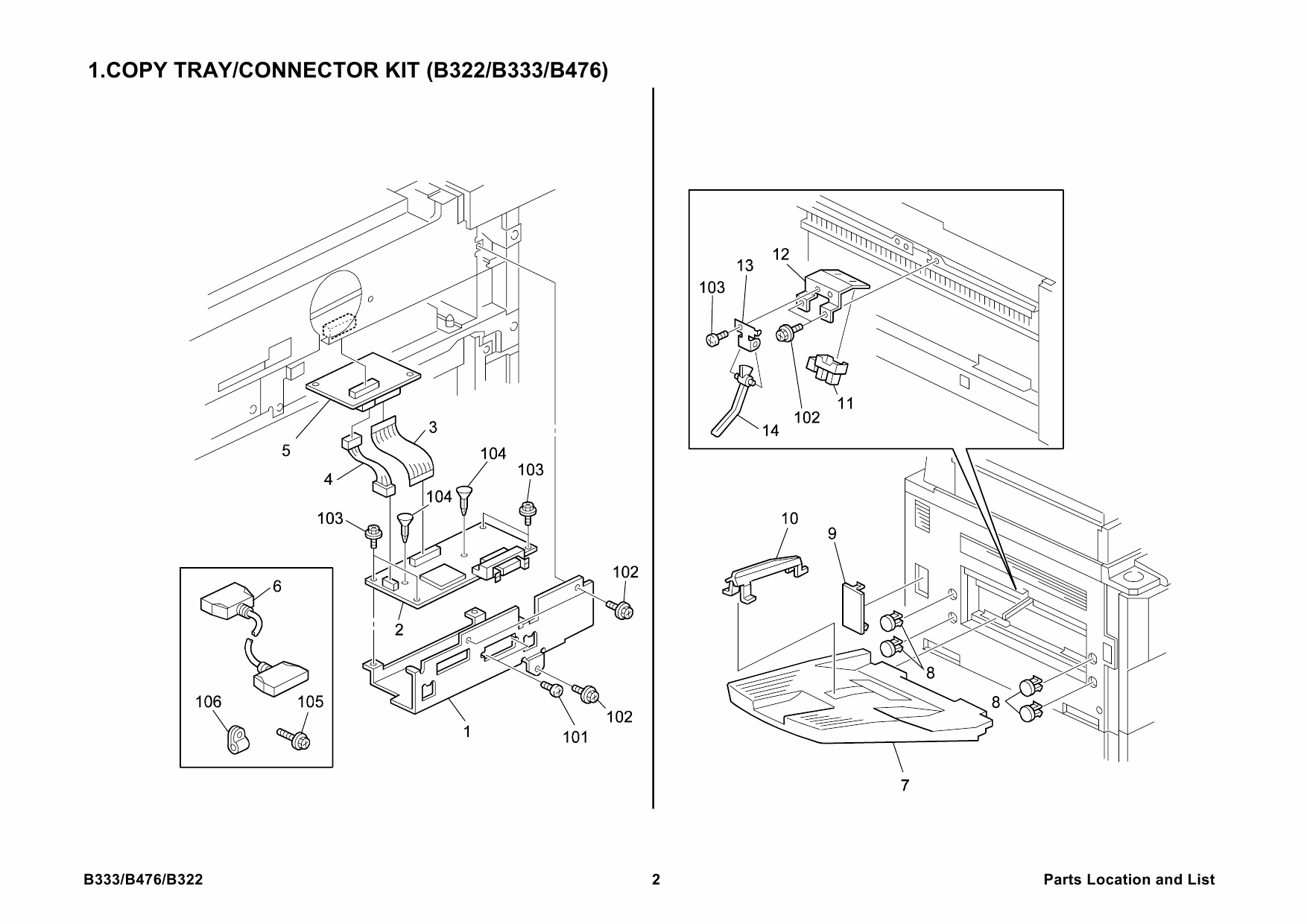 RICOH Options B333 COPY-TRAY-TYPE-700-1075 Parts Catalog PDF download-4